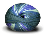 Knit One Crochet Too Ty-Dy Socks 1631 Blueberry Field